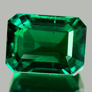 1.76 Ct. Octagon Green Emerald Created Unheated