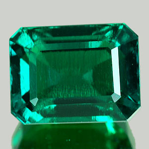1.86 Ct. Beautiful Green Emerald Created Octagon Cut Unheated