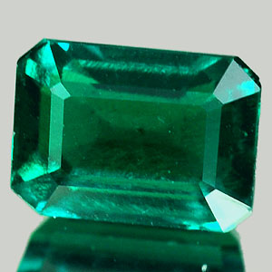 1.10 Ct. Beautiful Green Emerald Created Octagon Cut Unheated