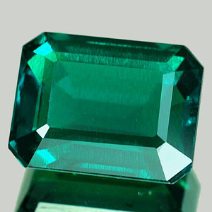 2.41 Ct. Beautiful Green Emerald Created Octagon Cut Unheated