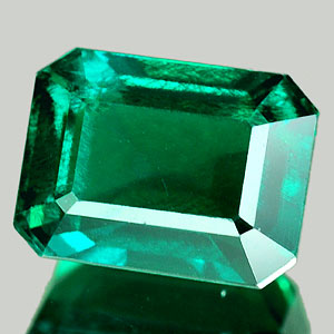 1.80 Ct. Beautiful Green Emerald Created Octagon Cut Unheated