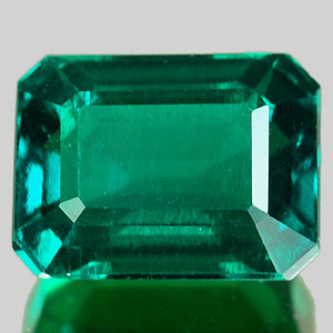 1.73 Ct. Octagon Green Emerald Created Unheated