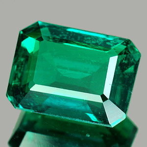 1.47 Ct. Green Emerald Created Octagon Shape Unheated