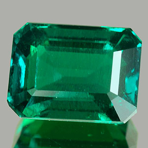 1.71 Ct. Green Emerald Created Octagon Shape Unheated