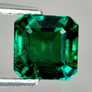 1.43 Ct. Octagon Shape Green Emerald Created Russia