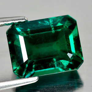 2.76 Ct. Octagon Shape Green Emerald Created Russia