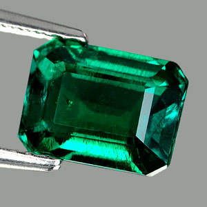 1.65 Ct. Alluring Green Emerald Created Octagon Cut Unheated