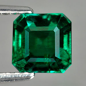 0.93 Ct. Octagon Shape Green Emerald Created Russia