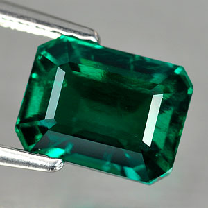 1.77 Ct. Octagon Shape Green Emerald Created Russia