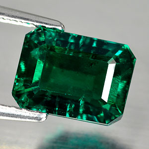 1.88 Ct. Octagon Shape Green Emerald Created Russia