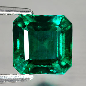 1.46 Ct. Octagon Shape Green Emerald Created Russia