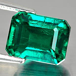 1.87 Ct. Attractive Octagon Cut Green Emerald Created Unheated