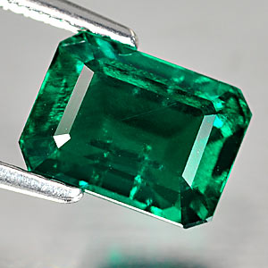 1.89 Ct. Attractive Octagon Cut Green Emerald Created Unheated