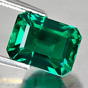 1.77 Ct. Alluring Octagon Cut Green Emerald Created Unheated
