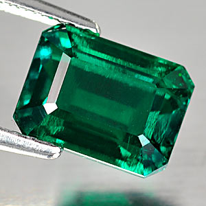 1.88 Ct. Attractive Octagon Cut Green Emerald Created Unheated