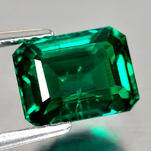 1.65 Ct. Octagon Shape Green Emerald Created Russia