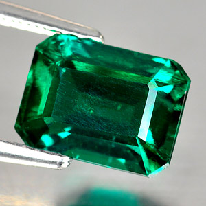 1.82 Ct. Octagon Shape Green Emerald Created Russia