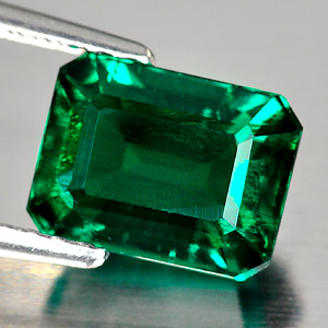 1.84 Ct. Octagon Shape Green Emerald Created Russia
