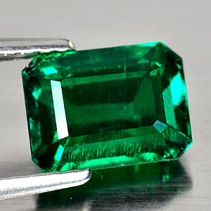 1.71 Ct. Octagon Shape Green Emerald Created Russia