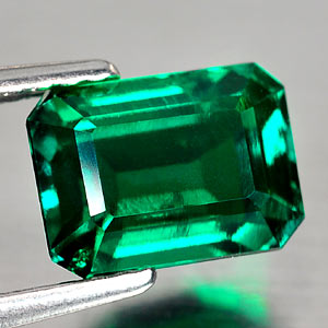 1.76 Ct. Octagon Shape Green Emerald Created Russia