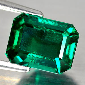 1.79 Ct. Octagon Shape Green Emerald Created Russia