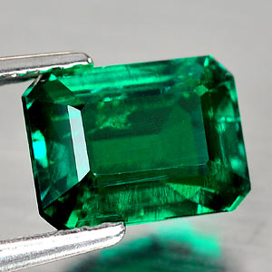 1.72 Ct. Octagon Shape Green Emerald Created Russia