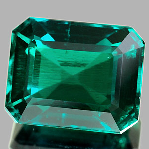 2.19 Ct. Octagon Green Emerald Created Gem Unheated
