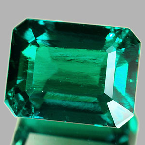 1.90 Ct. Octagon Green Emerald Created Gem Unheated