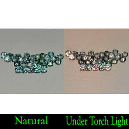 1.31 Ct. 30 Pcs. Natural Gemstones Color Change Garnet Round Diamond Cut