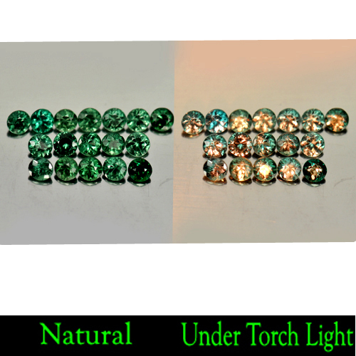 1.23 Ct. 10 Pcs. Round Diamond Cut Natural Gems Color Change Garnet