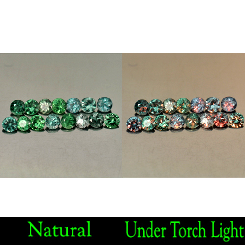 1.10 Ct. 15 Pcs. Natural Gemstones Color Change Garnet Round Diamond Cut