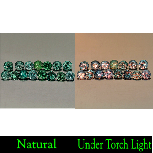 1.19 Ct. 15 Pcs. Round Diamond Cut Natural Gemstones Color Change Garnet