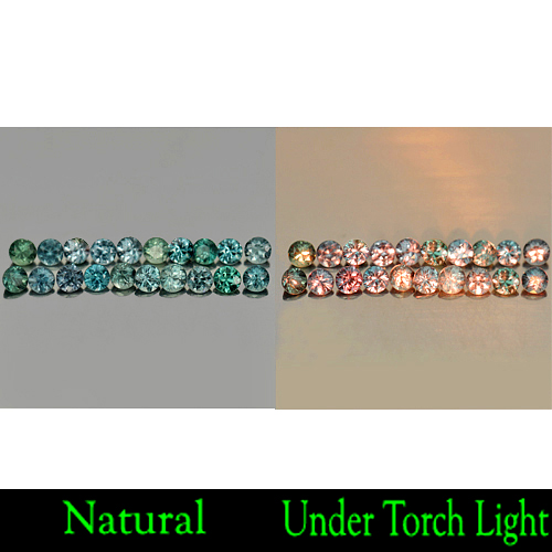 1.04 Ct. 20 Pcs. Round Diamond Cut Natural Gemstones Color Change Garnet