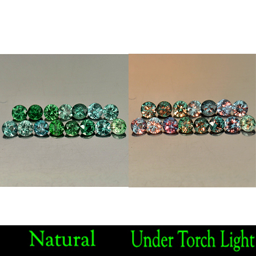 1.38 Ct. 15 Pcs. Natural Gemstones Color Change Garnet Round Diamond Cut