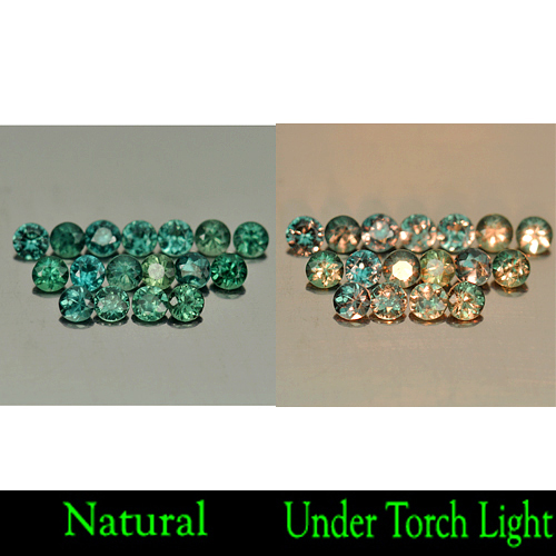 1.22 Ct. 17 Pcs. Round Diamond Cut Natural Gemstones Color Change Garnet