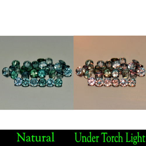 1.58 Ct. 30 Pcs. Natural Gemstones Color Change Garnet Round Diamond Cut