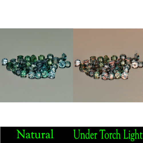 1.28 Ct 38 Pcs Round Diamond Cut Natural Gemstones Color Change Garnet
