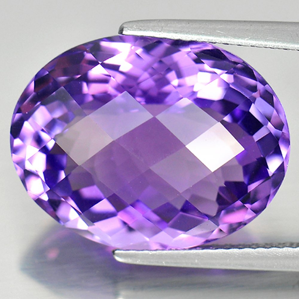 11.45 Ct. Oval Shape Natural Violet Amethyst Unheated Brazil
