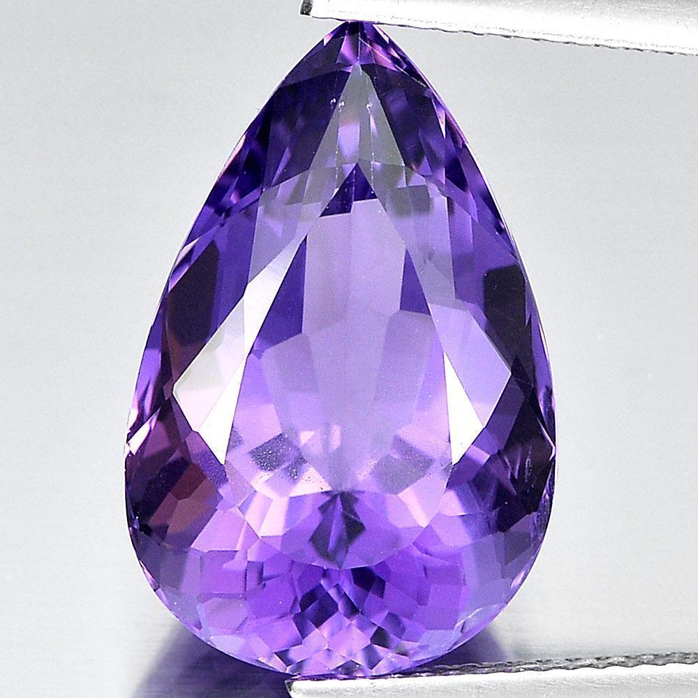 10.90 Ct. Charming Pear Shape Natural Purple Amethyst Gemstone Brazil