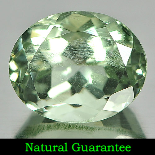 4.27 Ct.  Natural Gemstone Green Amethyst Oval Shape Unheated