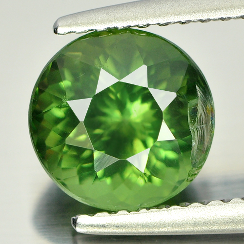 2.06 Ct. Round Shape Natural Green Apatite Gemstone From Tanzania