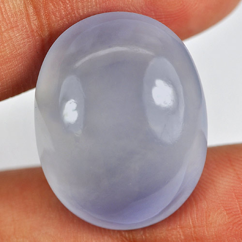 19.99 Ct. Oval Cabochon Natural Gemstone Lavender Chalcedony From Russia
