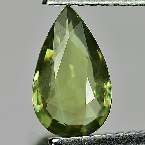 1.23 Ct. Pear Shape Natural Yellowish Green Chrysoberyl Gemstone
