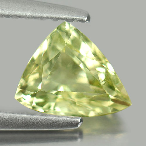 Good Gemstone 1.03 Ct. Trilliant Natural Yellowish Green Chrysoberyl