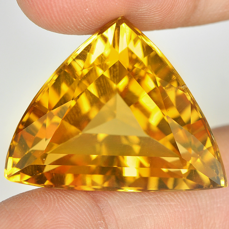 36.10 Ct. Trilliant Shape Natural Gemstone Yellow Citrine Unheated