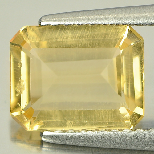 1.69 Ct. Octagon Shape Natural Yellow Citrine Gemstone Brazil