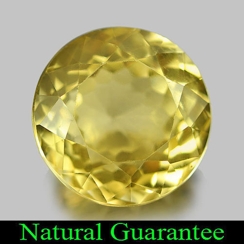 5.27 Ct. Round Natural Gemstone Yellow Citrine Brazil Unheated