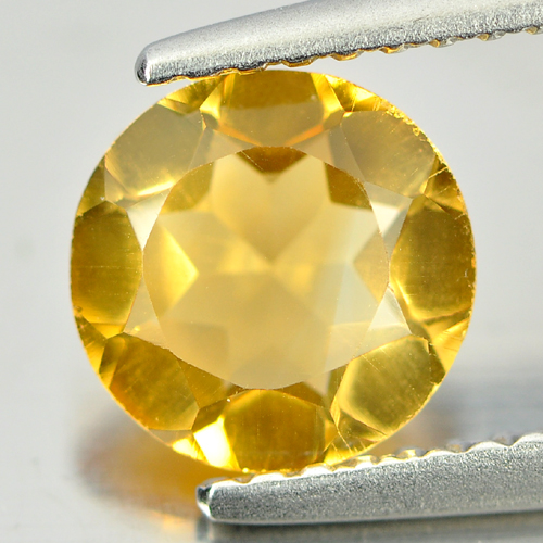 Good Color 0.97 Ct. Round Natural Gemstone Yellow Citrine Unheated
