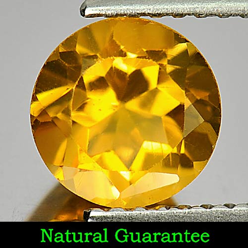 Good Color 1.44 Ct. Round Natural Gemstone Yellow Citrine Brazil