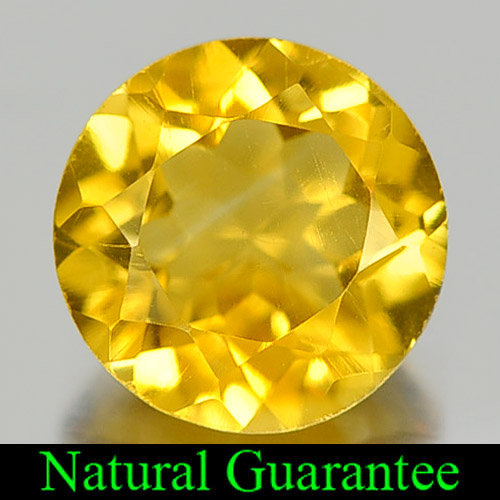 1.14 Ct. Round Natural Gem Yellow Citrine From Brazil Unheated